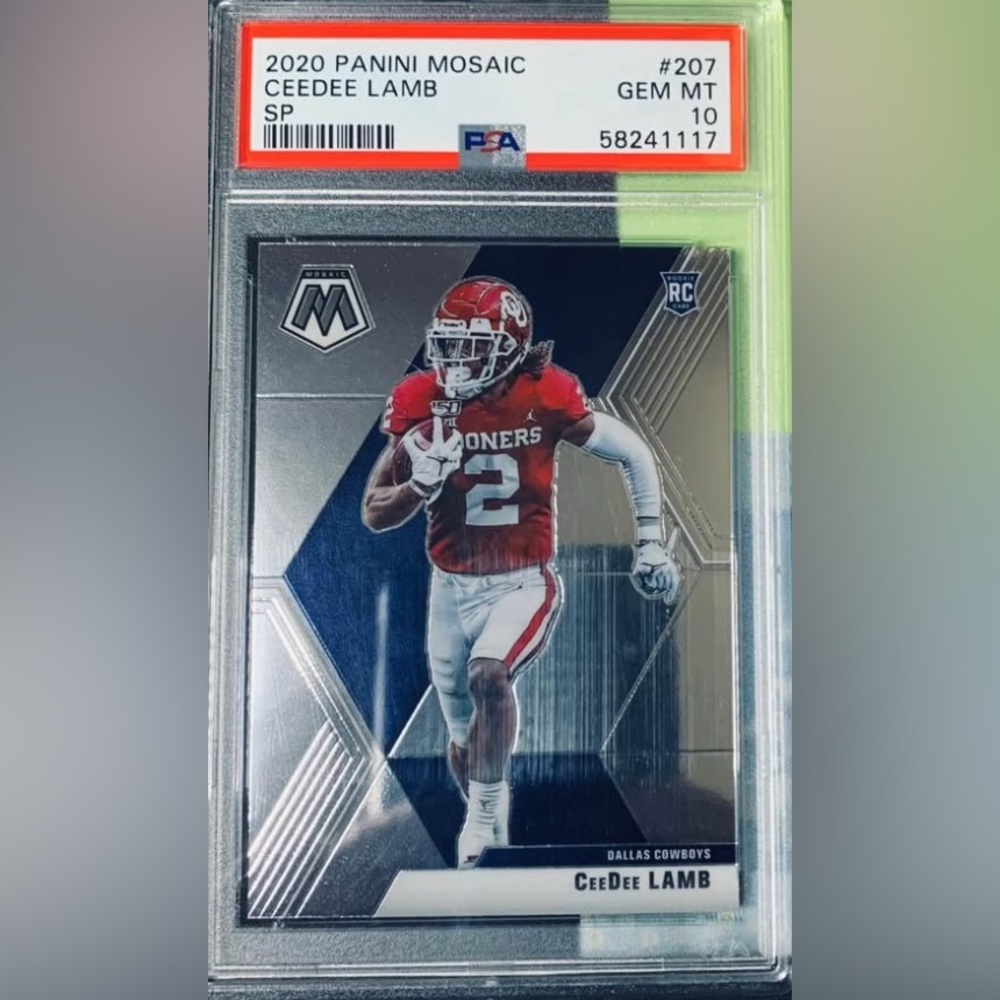 2020 Panini Mosaic Ceedee Lamb Prizm SP  RC #207 PSA 10 GEM MT